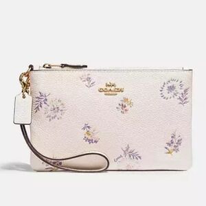 Coach Small Wristlet With Meadow Pairie Print